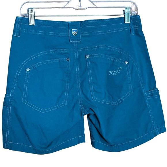 Kuhl Teal Midrise Bermuda Outdoorsy Athletic Athleisure Midi Cargo Shorts Size 4 - Picture 6 of 11